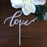 Love Acrylic Cake Topper